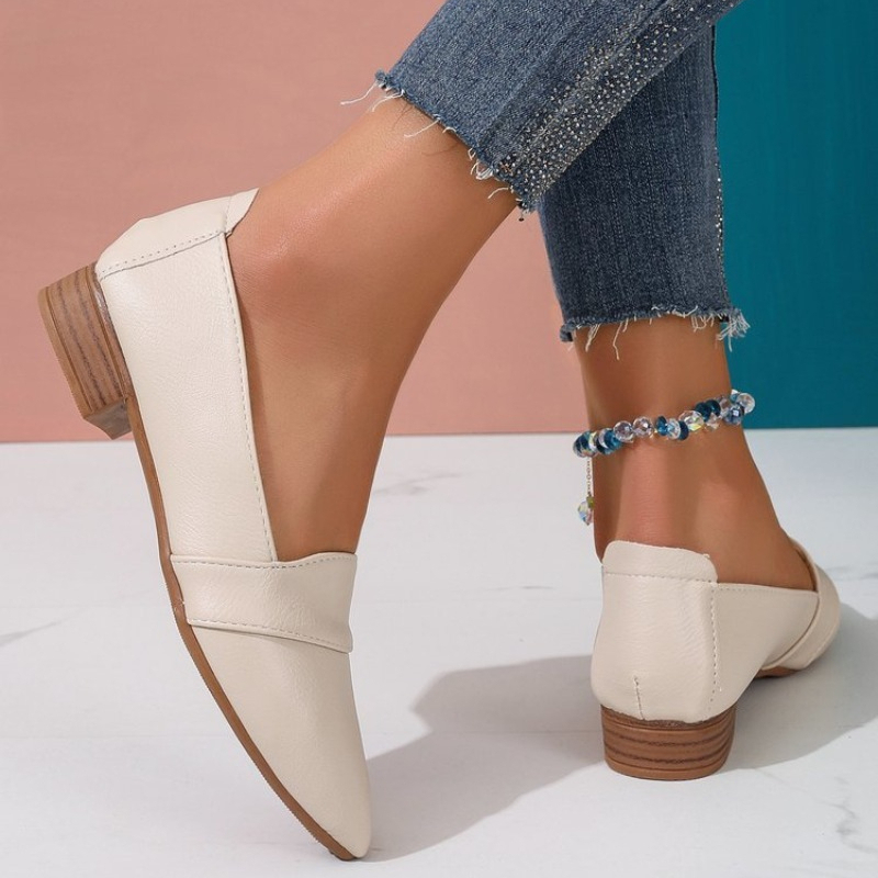Wsuwane buty damskie, płaskie, – Mule Slip On recenzja i cena