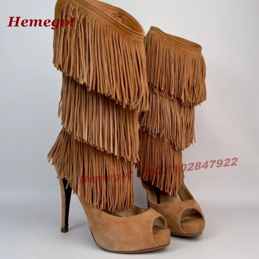 Sandały-kozaki z frędzlami, od – Knee High Boots Women recenzja i cena