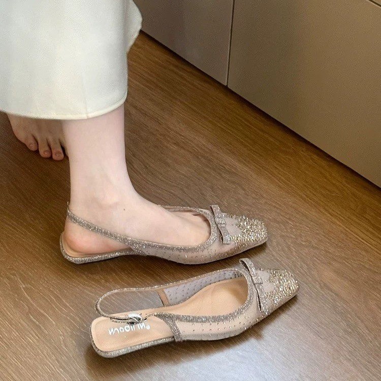Błyszczące sandały damskie z c – Mule Slip On recenzja i cena