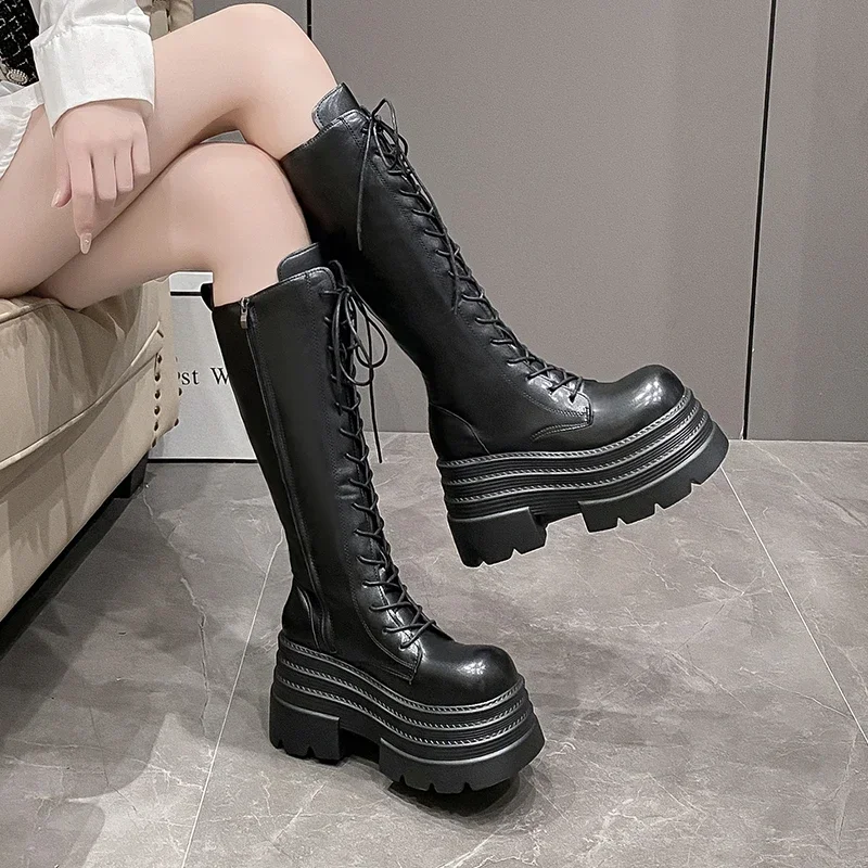 10CM nowe damskie rzymskie dłu – Knee High Boots Women recenzja i cena